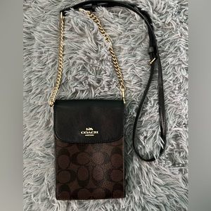 Coach Signature Phone Crosbody Bag